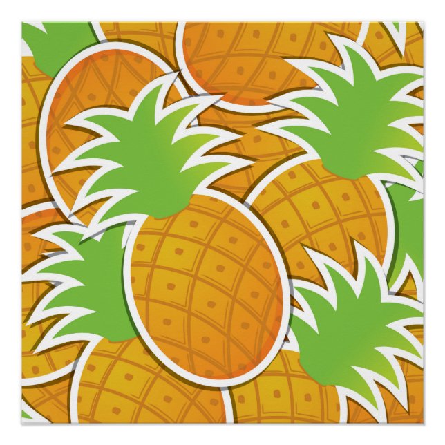Funky-Ananas Poster (Vorderseite)
