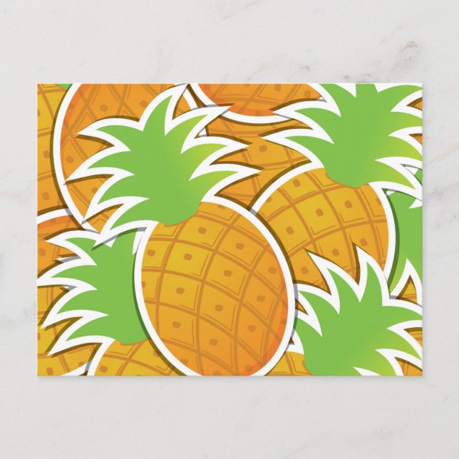 Funky-Ananas Postkarte (Vorderseite)