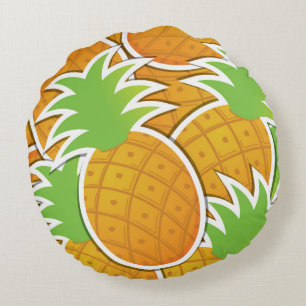 Funky-Ananas Rundes Kissen