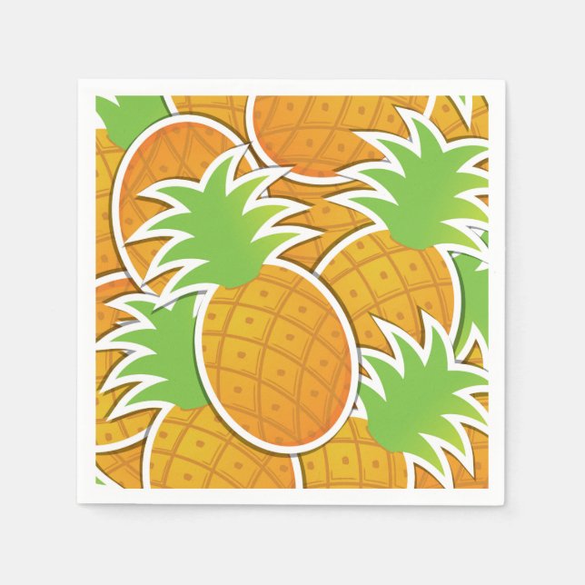 Funky-Ananas Serviette (Vorderseite)