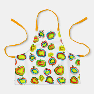 Funky Apfel Aquarellfrucht Design Schürze