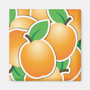 Funky apricot magnet