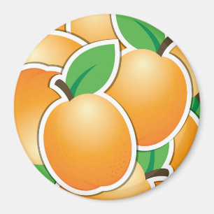 Funky apricot magnet
