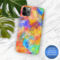 Funky Aqua Blau Lila Rosa Orange Abstrakt Kunst