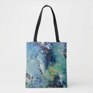 Funky Aquamarine Abstrakt Art Bag Tasche