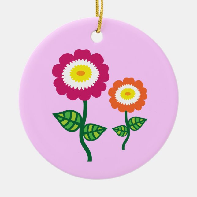 Funky Art Blume Keramikornament (Vorne)