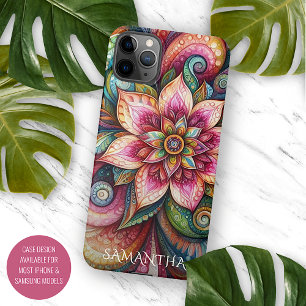 Funky-Artsy-farbige Paisley-Blumen-Kunstmuster iPhone 16 Pro Max Hülle