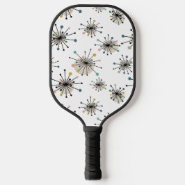 Funky Atomic Sternexplosion Mitte Jahrhundert Mode Pickleball Schläger