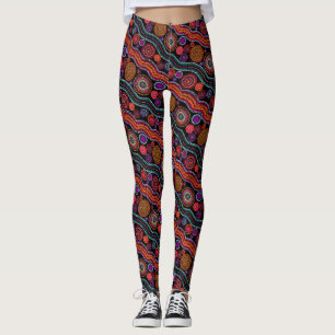 Funky australisches Dot Pattern Leggings