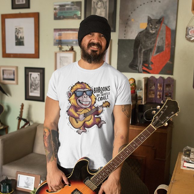 Funky Baboon Jam Session T-Shirt (Von Creator hochgeladen)