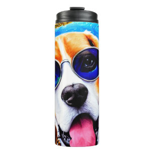 Funky Beagle Dog Thermosbecher
