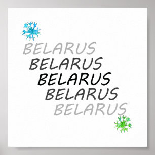 Funky Belarus Беларусь Corn Flower Poster
