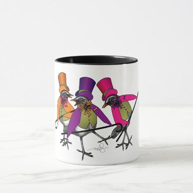 Funky Bird Boogie Party Tasse (Zentrum)