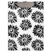 Funky Black and White Floral