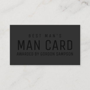 Funky Black Mariage Best Man Proposition Carte Hom