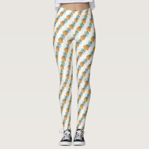 Funky Blassgelbe Ananas-Leggings Leggings