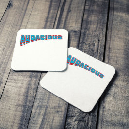 Funky Blue/Red Vocabulary-Audacious Retro Style Getränkeuntersetzer