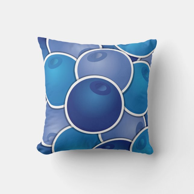 Funky Blueberry Kissen (Vorderseite)