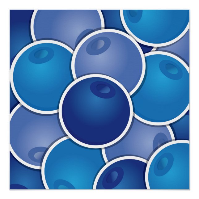 Funky Blueberry Poster (Vorderseite)