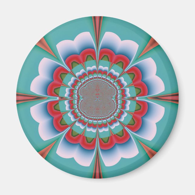 Funky Blume Magnet (Vorne)
