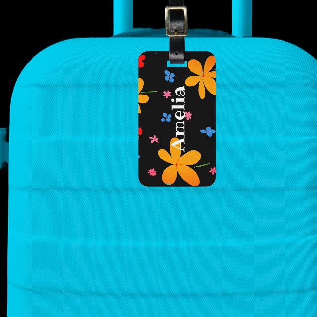 Funky Blume Personalisiert Gepäckanhänger (Von Creator hochgeladen)