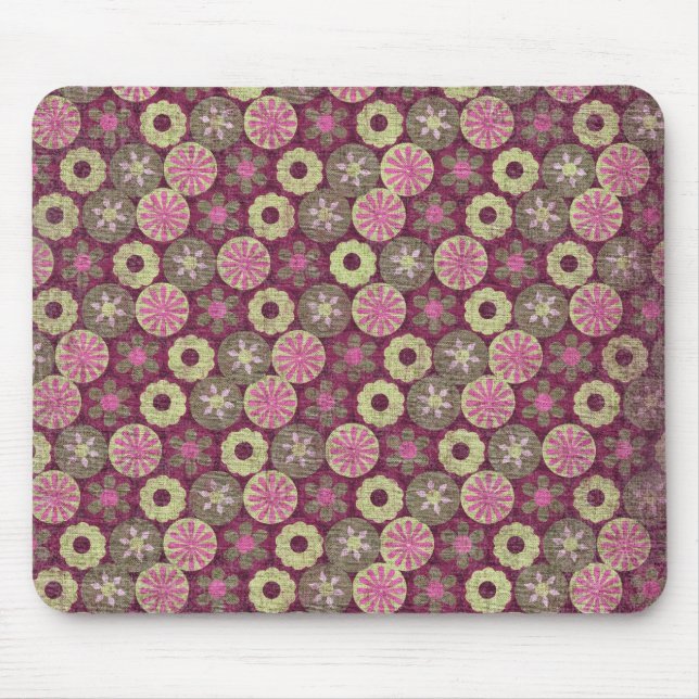 Funky-Blumen-Mauspad Mousepad (Vorne)