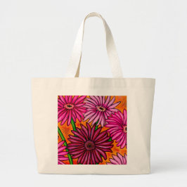 Funky Blumengerbera-Gänseblümchen-Taschen-Tasche Jumbo Stoffbeutel