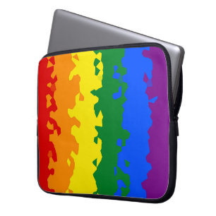 Funky Boho Abstrakte Schwule Regenbogen-Mosaik-Pri Laptopschutzhülle