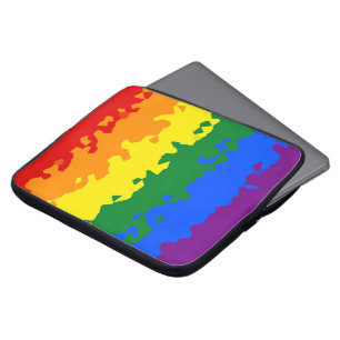 Funky Boho Abstrakte Schwule Regenbogen-Mosaik-Pri Laptopschutzhülle