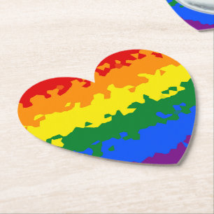 Funky Boho Abstrakte Schwule Regenbogen-Mosaik-Pri Untersetzer