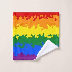 Funky Boho Abstrakte Schwule Regenbogen-Mosaik-Pri Waschlappen