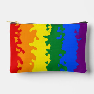 Funky Boho Abstrakte Schwule Regenbogen-Mosaik-Pri Zubehörtasche