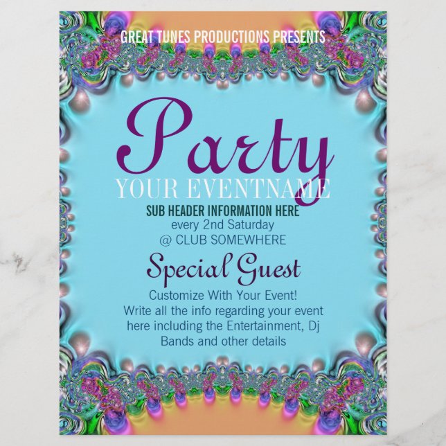 Funky Boho Circus Fun Fertig gemacht Flyer (Vorne)