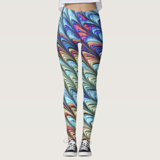 Funky Boho Farbige Psychedelische Wellen Abstrakte Leggings