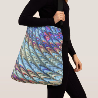 Funky Boho Farbige Psychedelische Wellen Abstrakte Tragetaschen Mit Langen Trägern