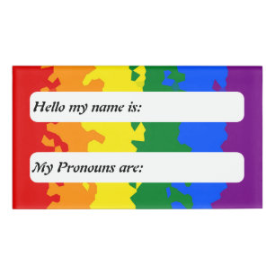 Funky Boho Regenbogen individuell anpassbare Gay P Namenschild