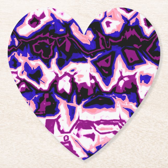 Funky Boho Retro Marbled Stripes Genderfluid Prix Untersetzer (Vorderseite)