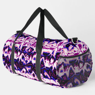 Funky Boho Retro Marmorierte Streifen Genderfluid  Duffle Bag