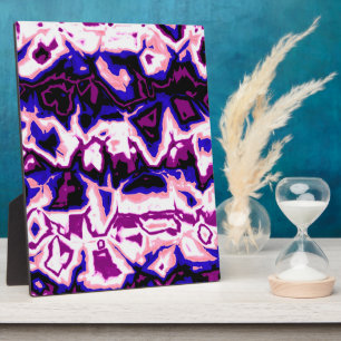Funky Boho Retro Marmorierte Streifen Genderfluid  Fotoplatte