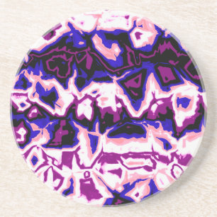 Funky Boho Retro Marmorierte Streifen Genderfluid  Getränkeuntersetzer