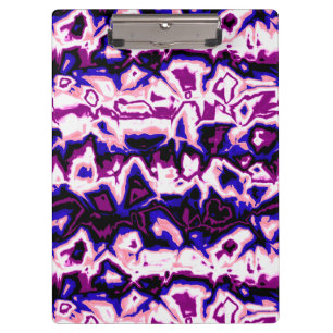 Funky Boho Retro Marmorierte Streifen Genderfluid Klemmbrett