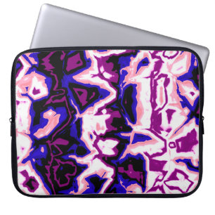 Funky Boho Retro Marmorierte Streifen Genderfluid Laptopschutzhülle