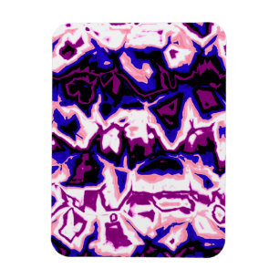 Funky Boho Retro Marmorierte Streifen Genderfluid Magnet