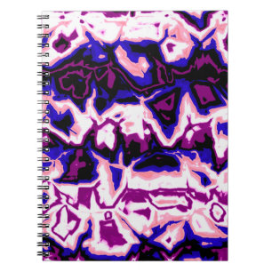 Funky Boho Retro Marmorierte Streifen Genderfluid Notizblock