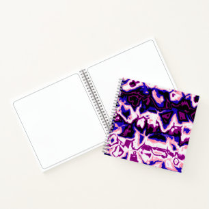 Funky Boho Retro Marmorierte Streifen Genderfluid Notizbuch