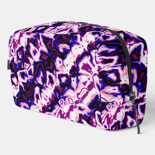 Funky Boho Retro Marmorierte Streifen Genderfluid  Waschbeutel