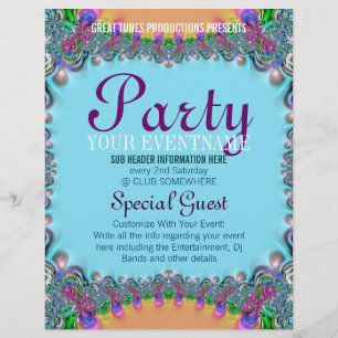 Funky Boho Zirkus Spaß Vorlagen für Flyer