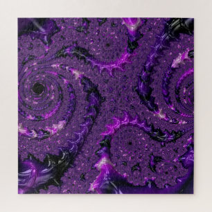 Funky Bold Boho Lila Digital Abstract Fraktal