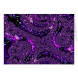 Funky Bold Boho Lila digitales Abstraktes Fraktal