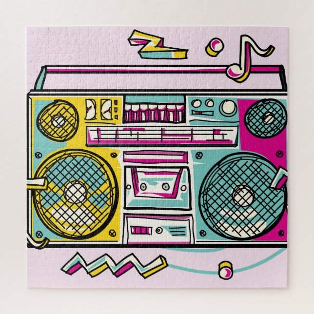 Funky Boombox Zeichne Design (Vertikal)
